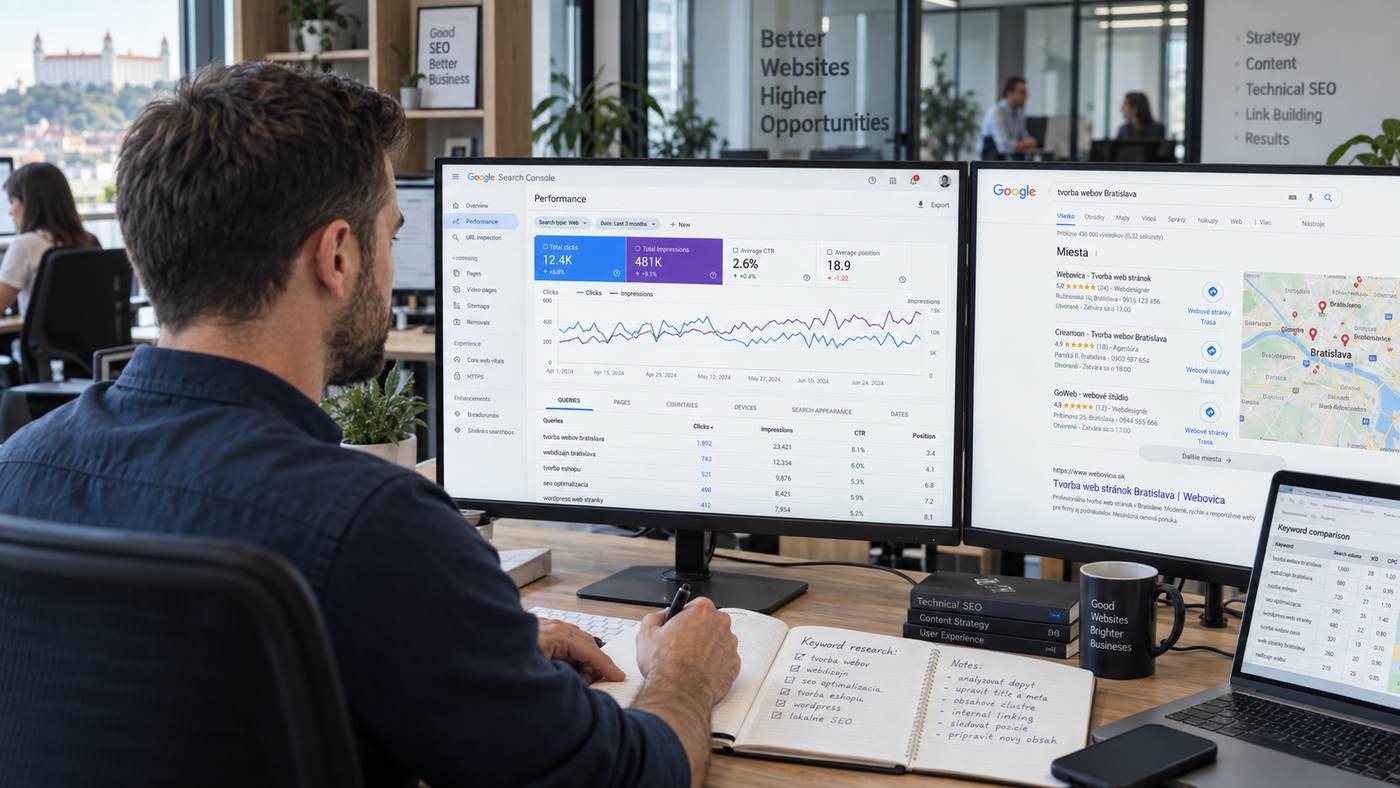 SEO a Google Search Console - sledovanie výkonu webovej stránky vo vyhľadávaní